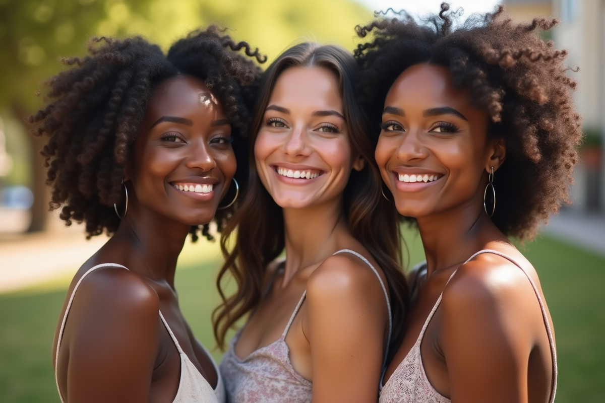 Groupe de femmes diverses représentant différentes cultures