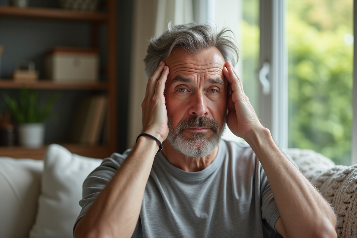 Homme en massage facial dans un cadre cosy